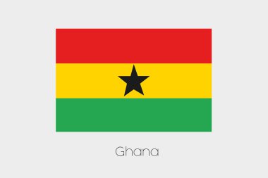 Gana ülkenin adı ile bayrak çizimi