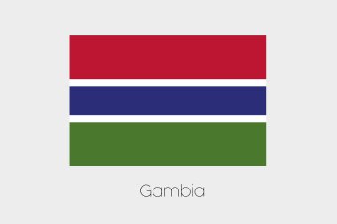 Gambiya ülkenin adı ile bayrak çizimi