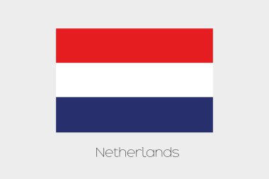 Netherlan ülkenin adı ile bayrak çizimi
