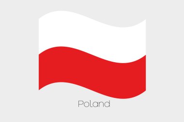 3D sallayarak bayrak çizimi Polonya ülke