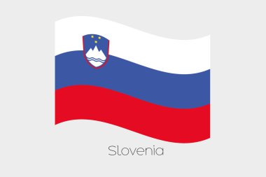 3D sallayarak bayrak çizimi ülke Slovenya