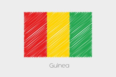 Ülkeye, Gine karalanmış bayrağı çizimi