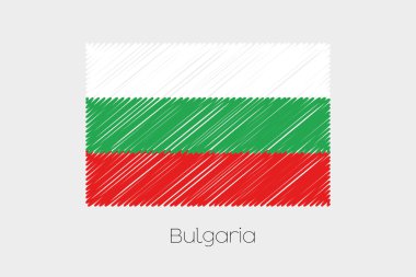 Bulgaristan ülke karalanmış bayrağı çizimi