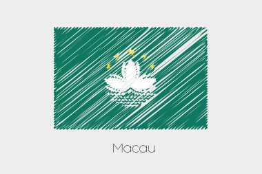 Macau ülke karalanmış bayrağı çizimi