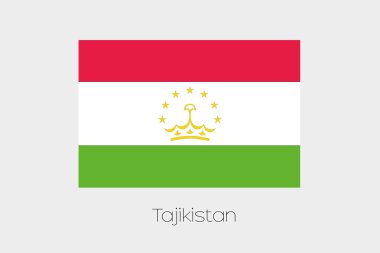 Tajikista ülkenin adı ile bayrak çizimi