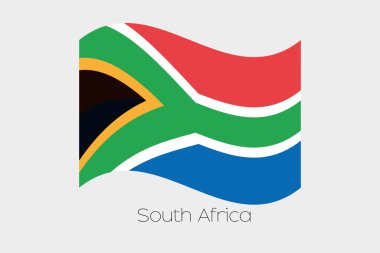 3D sallayarak bayrak çizimi Güney Afrika ülkesi