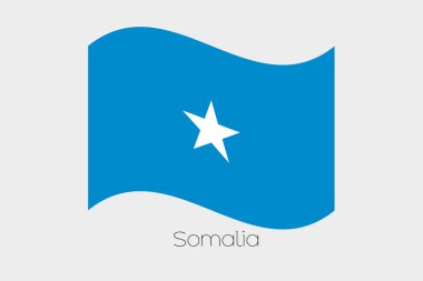 3D sallayarak bayrak illüstrasyon Somali ülkenin