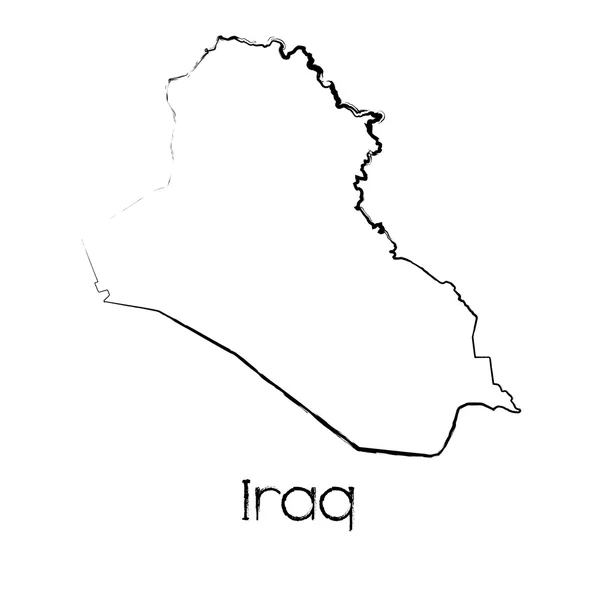 Списанный шрам страны Ирак — стоковый вектор