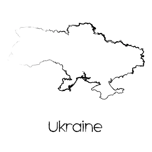 Нігтьових форму країни Україна — стоковий вектор