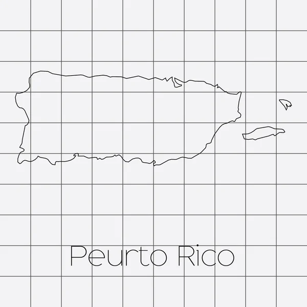 Квадраті фону з форми країні Пуерто-Ріко — стоковий вектор