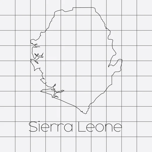 시에라리온의 국가 모양 제곱된 배경 — 스톡 벡터
