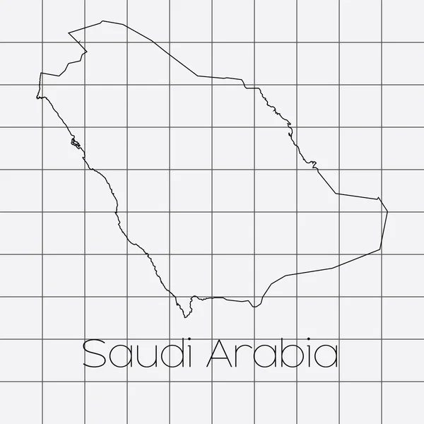 Neliö Tausta maan muoto Saudi-Arabian — vektorikuva