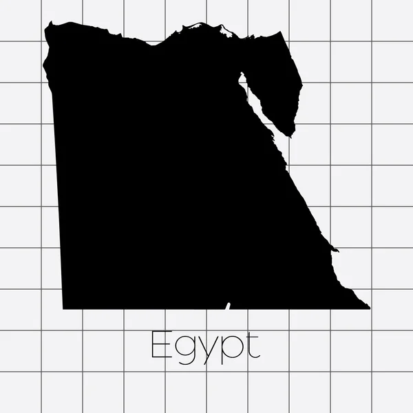 Kwadraat achtergrond met de vorm van het land van Egypte — Stockvector