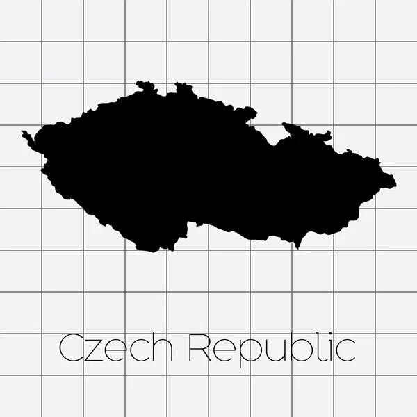 与捷克共和国的国家形状平方的背景 — 图库矢量图片