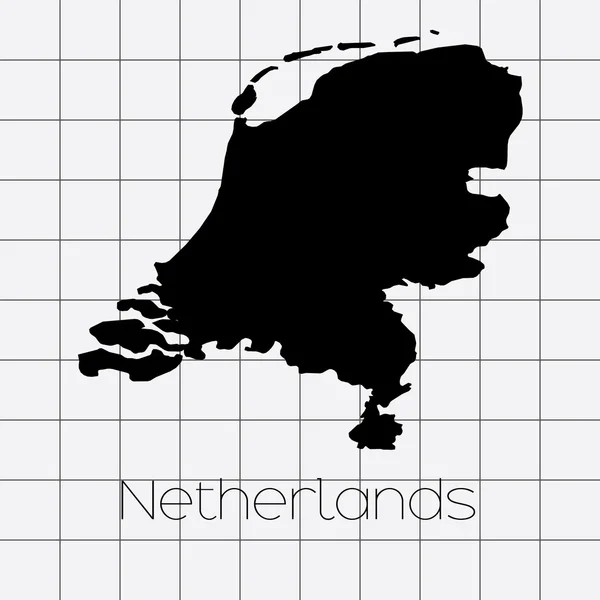 Antecedentes cuadrados con la forma del país de Holanda — Vector de stock