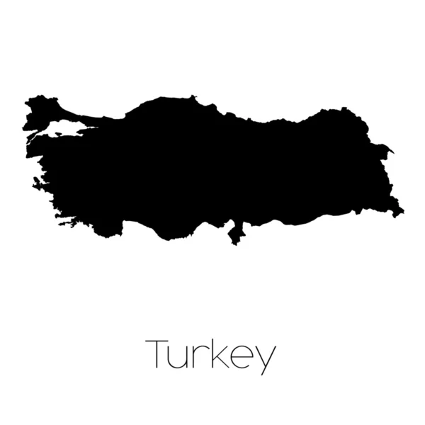 Country Shape isolated on background of the country of Turkey — Stock Vector