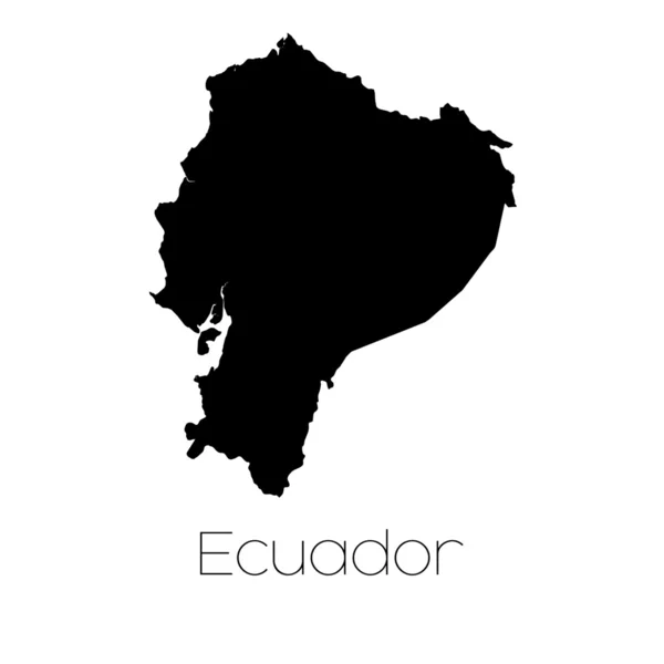 Country Shape isolated on background of the country of Ecuador — Stock Vector