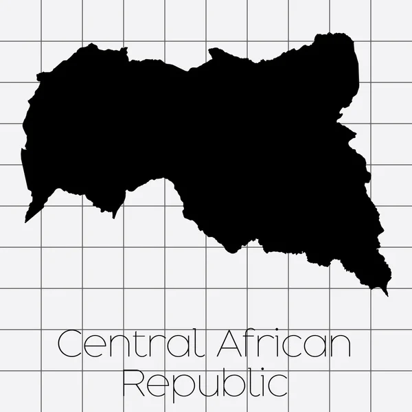 Squared Background med landsformen til Central African Rep – stockvektor