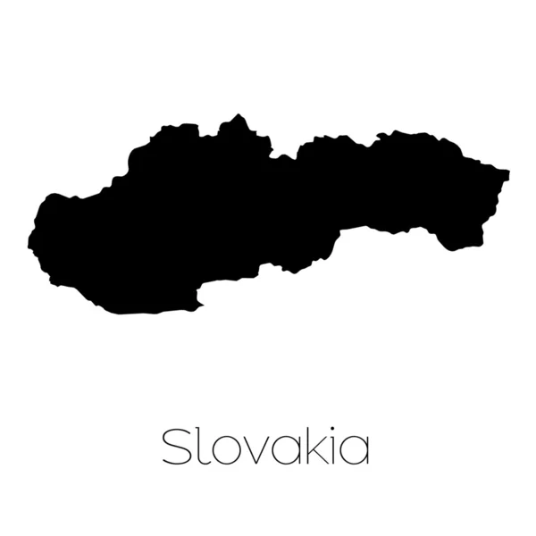 Land form isolerad på bakgrund av landet av Slovakien — Stock vektor