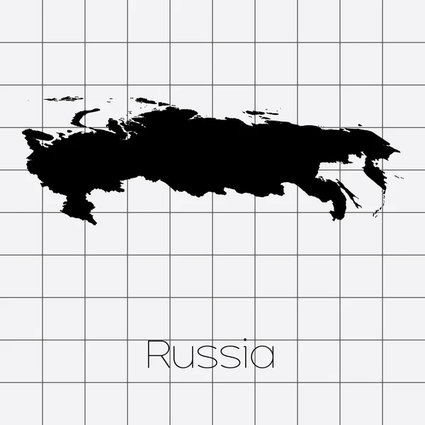 Квадраті фон країни фігуру Росії — стоковий вектор