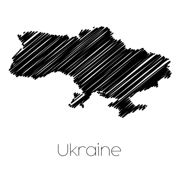 Нігтьових карту країни Україна — стоковий вектор