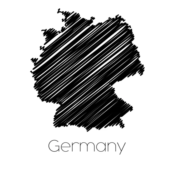Mapa escrito del país de Alemania — Archivo Imágenes Vectoriales