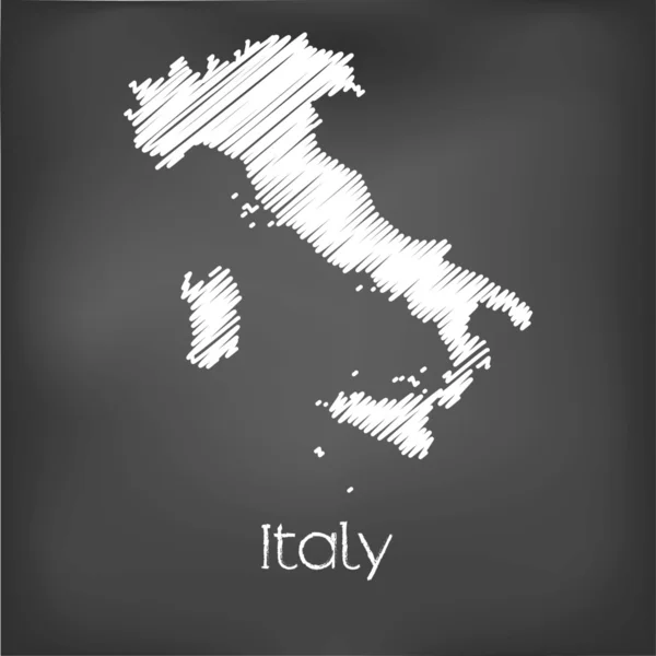 Mykané mapa ze země Itálie — Stockový vektor