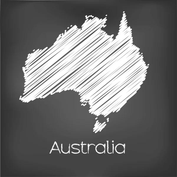 Mykané mapa ze země Austrálie — Stockový vektor