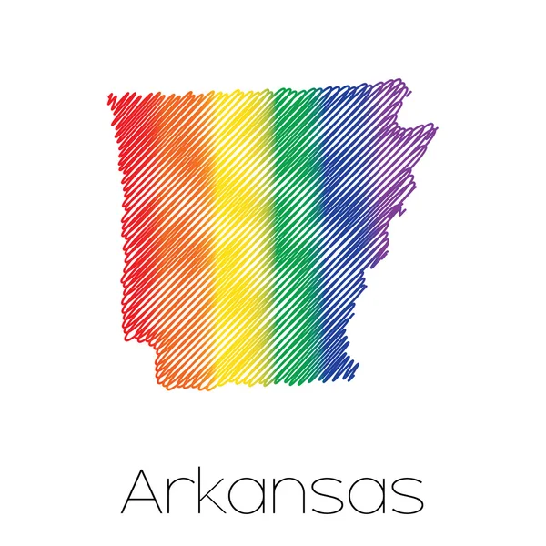 ЛГБТ Настрочити фігури з Арканзасу — стоковий вектор
