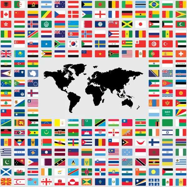 Vyobrazení vlajky světa — Stockový vektor