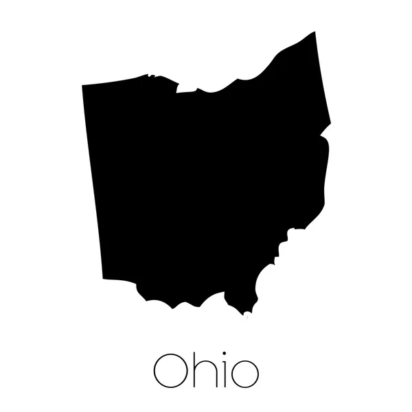 Forma Ilustrada del Estado de Ohio — Vector de stock