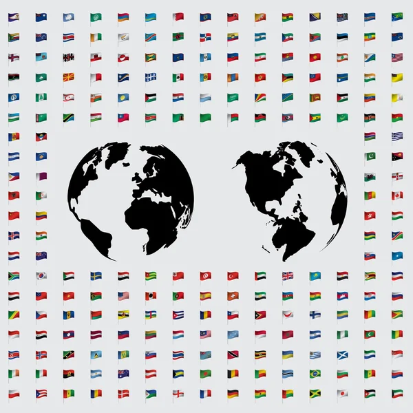 Εικόνες από τις σημαίες του κόσμου — Διανυσματικό Αρχείο