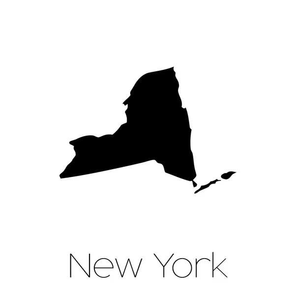 Illustrerade formen av det statligt av New York — Stock vektor