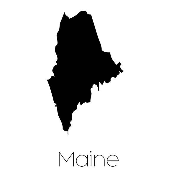 Geïllustreerde vorm van de staat Maine — Stockvector