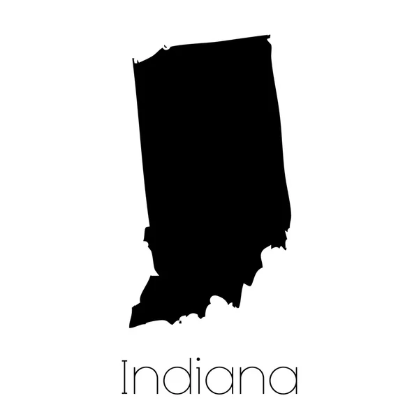 Ilustrovaná podoba státu Indiana — Stockový vektor