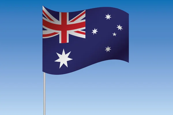 3D Flag Illustration waving in the sky of the country of  Austra — Stock Vector