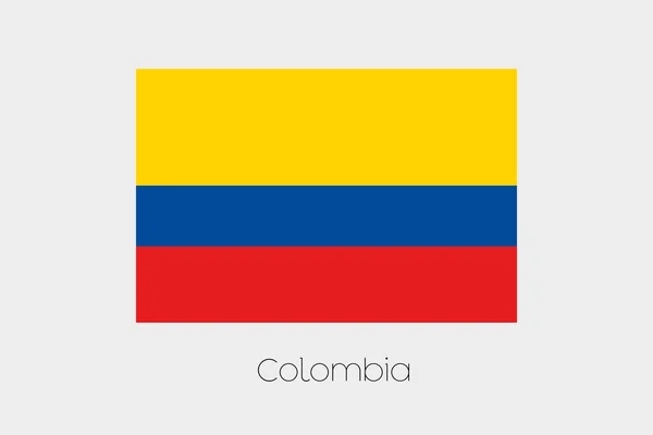 Иллюстрация флага, с названием, страны Колумбия — стоковый вектор