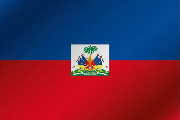 3d wellenförmige Flagge Illustration des Landes von Haiti — Stockvektor