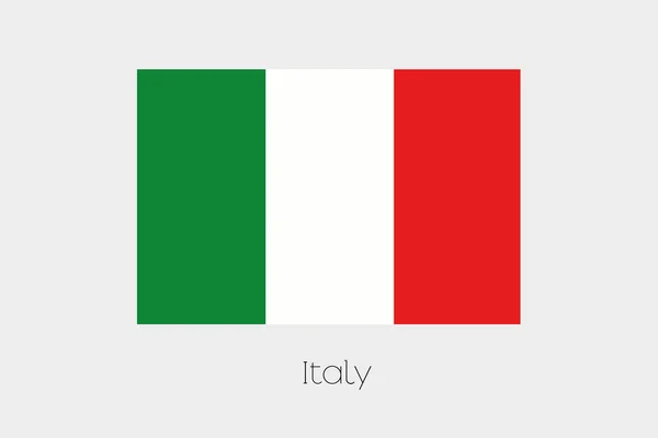 Illustratie van de vlag, met de naam van het land van Italië — Stockvector