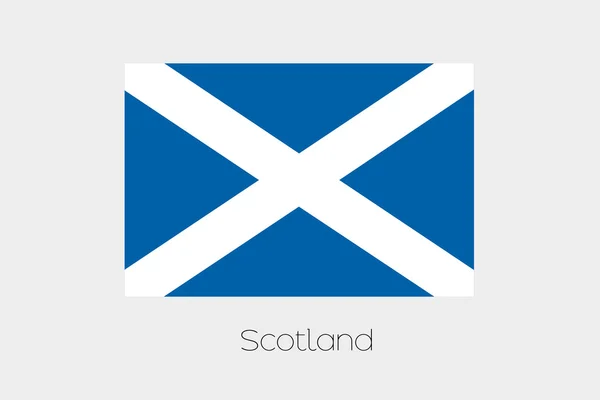 Illustratie van de vlag, met de naam van het land van Schotland — Stockvector