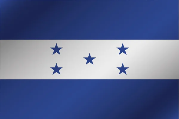 Bandeira ondulada 3D Ilustração do país de Honduras —  Vetores de Stock