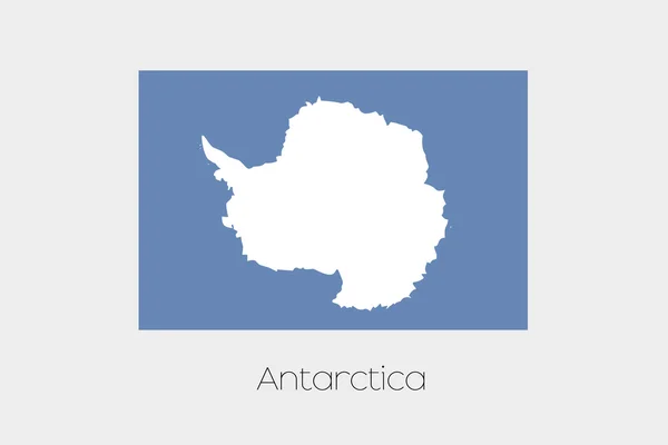 Ilustração da bandeira, com nome, do país da Antártica — Vetor de Stock