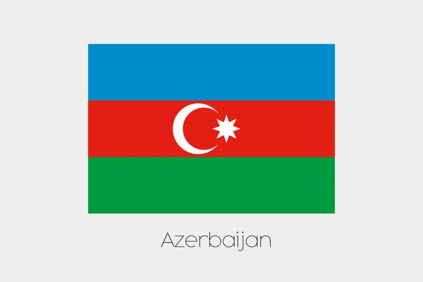Azerbaija ülkenin adı ile bayrak çizimi — Stok Vektör