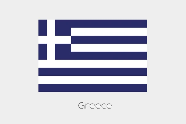 Иллюстрация флага, с названием, страны Греции — стоковый вектор