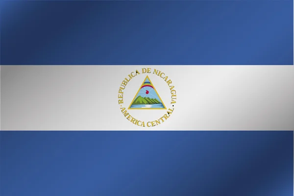 3D wellenförmige Flagge Illustration des Landes Nicaragua — Stockvektor