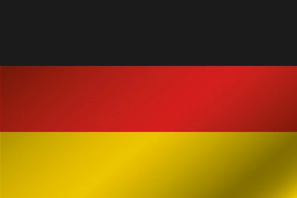 Bandera ondulada 3D Ilustración del país de Alemania — Archivo Imágenes Vectoriales