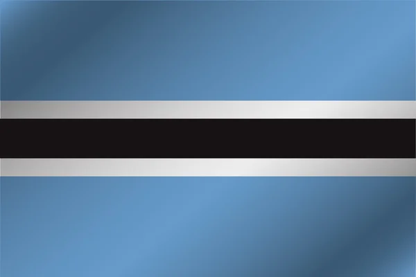 3d wellige Flagge Illustration des Landes Botswana — Stockvektor