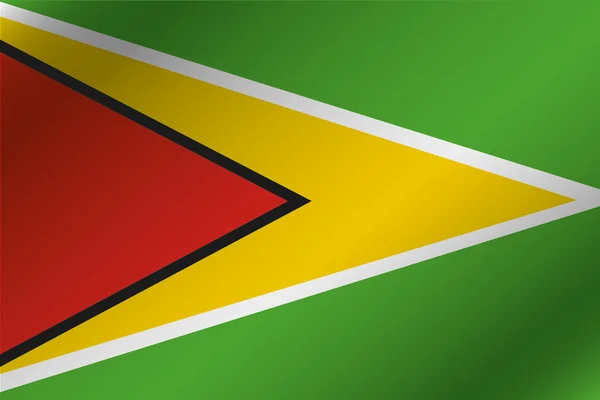 3D ilustrace vlnité vlajka země Guyany — Stockový vektor