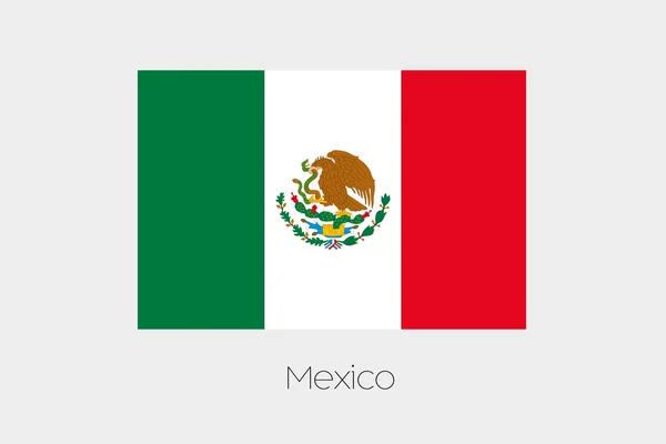 Meksika'nın ülkenin adı ile bayrak çizimi — Stok Vektör