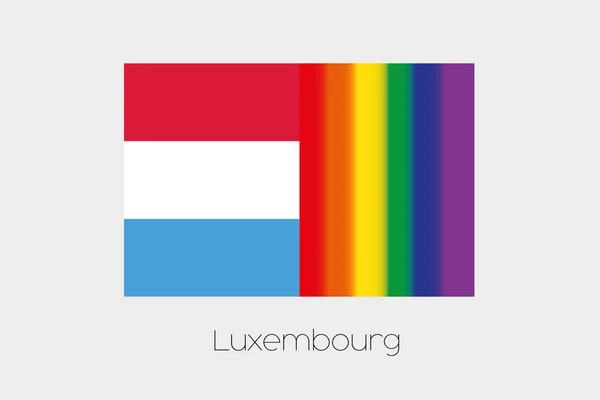 Drapeau LGBT Illustration avec le drapeau du Luxembourg — Image vectorielle